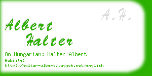 albert halter business card